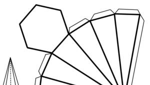 Formel för volymen av en hexagonal pyramid: ett exempel på att lösa problemet